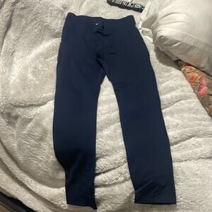 Emma & Olivia M navy blue leggings pull on style elastic waist smooth fit euc